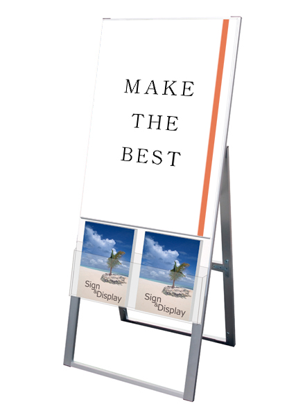 常磐精工 ポスタースタンド カタログケーススタンド看板 Uタイプ A1片面 KCSKU-A1K|【店舗用品】