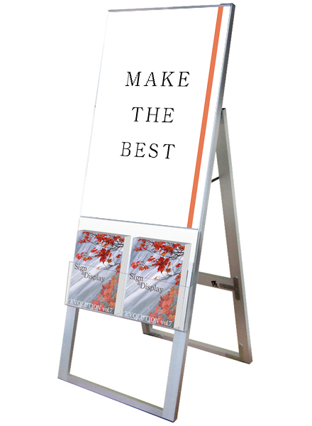 常磐精工 ポスタースタンド カタログケーススタンド看板 Uタイプ A2片面 KCSKU-A2K|【店舗用品】