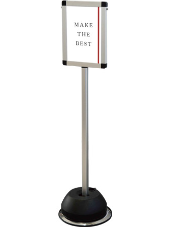 常磐精工 ポールスタンド 屋外ポールサインスタンド A4片面縦 シルバー OPSS-A4TK|【店舗用品】