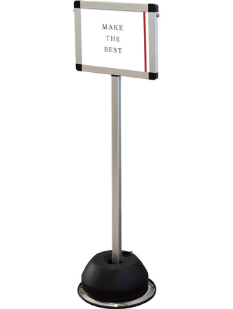 常磐精工 ポールスタンド 屋外ポールサインスタンド A4片面横 シルバー OPSS-A4YK|【店舗用品】