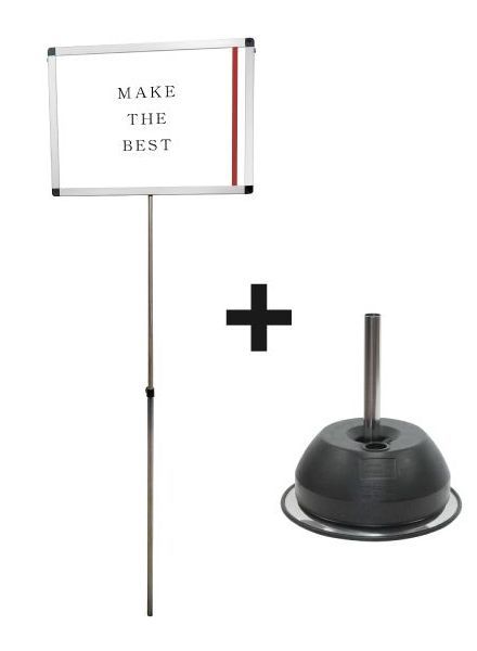 常磐精工 ポールスタンド プラカードポールA A2横ベースセット PCPVA-A2Y-2SET|【店舗用品】