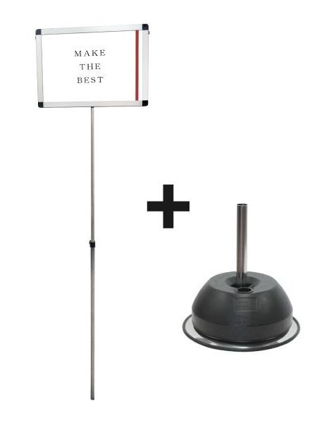 常磐精工 ポールスタンド プラカードポールA A3横ベースセット PCPVA-A3Y-2SET|【店舗用品】