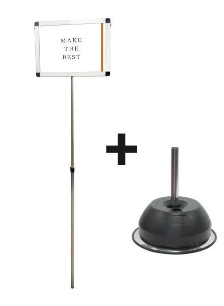 常磐精工 ポールスタンド プラカードポールA A4横ベースセット PCPVA-A4Y-2SET|【店舗用品】