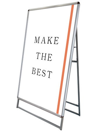 常磐精工 ポスタースタンド ポスターグリップスタンド看板 屋外用 A0片面シルバー PGSK-A0KS-G|【店舗用品】