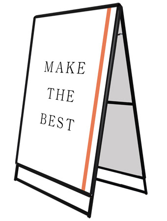 常磐精工 ポスタースタンド ポスターグリップスタンド看板 屋外用 A0両面ブラック PGSK-A0RB-G|【店舗用品】