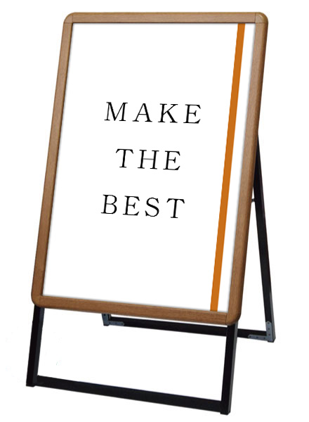 常磐精工 ポスタースタンド ポスターグリップスタンド看板 屋内用 A1 片面 木目 PGSK-A1KM|【店舗用品】