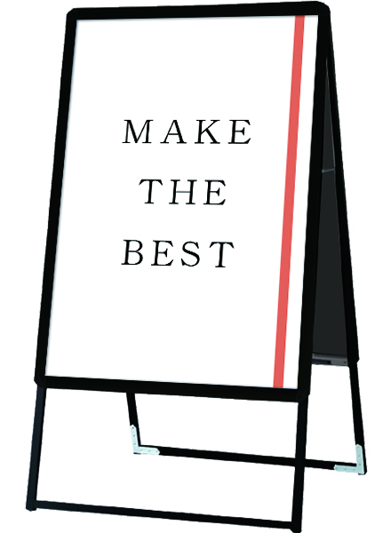 常磐精工 ポスタースタンド ポスターグリップスタンド看板 屋内用 A1両面ブラック PGSK-A1RB|【店舗用品】