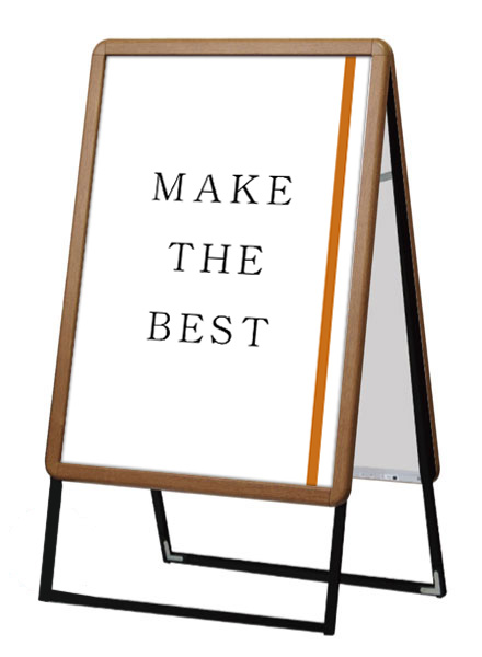 常磐精工 ポスタースタンド ポスターグリップスタンド看板 屋外用 A1 両面 木目 PGSK-A1RM-G|【店舗用品】