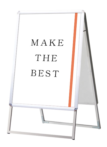 常磐精工 ポスタースタンド ポスターグリップスタンド看板 屋外用 A1両面シルバー PGSK-A1RS-G|【店舗用品】