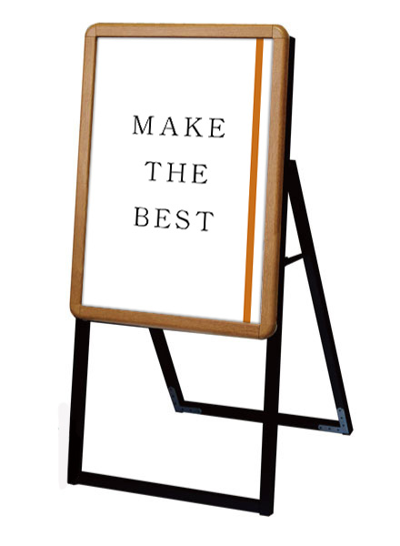 常磐精工 ポスタースタンド ポスターグリップスタンド看板 屋外用 A2 片面 木目 PGSK-A2KM-G|【店舗用品】