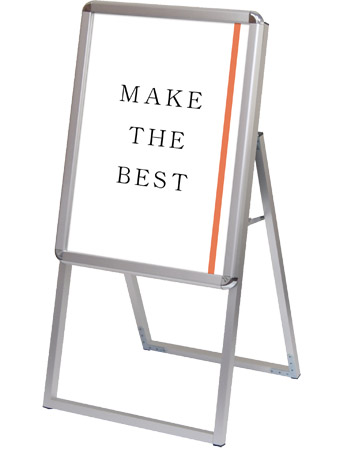 常磐精工 ポスタースタンド ポスターグリップスタンド看板 屋内用 A2片面シルバー PGSK-A2KS|【店舗用品】