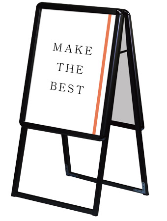 常磐精工 ポスタースタンド ポスターグリップスタンド看板 屋外用 A2両面ブラック PGSK-A2RB-G|【店舗用品】