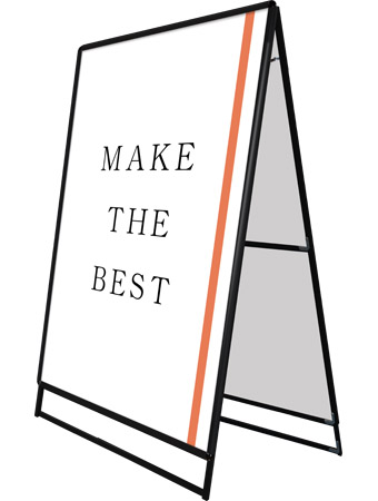 常磐精工 ポスタースタンド ポスターグリップスタンド看板 屋外用 B0両面ブラック PGSK-B0RB-G|【店舗用品】