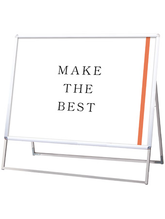 常磐精工 ポスタースタンド ポスターグリップスタンド看板 屋外用 B0横片面シルバー PGSK-B0YKS-G|【店舗用品】