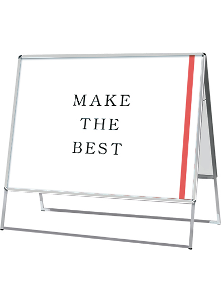 常磐精工 ポスタースタンド ポスターグリップスタンド看板 屋外用 B0横両面シルバー PGSK-B0YRS-G|【店舗用品】