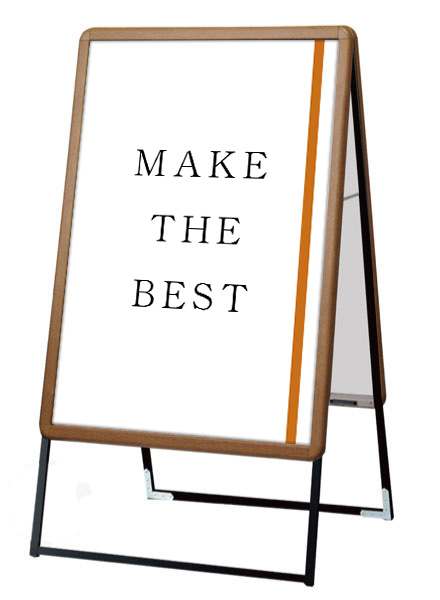 常磐精工 ポスタースタンド ポスターグリップスタンド看板 屋外用 B1 両面 木目 PGSK-B1RM-G|【店舗用品】