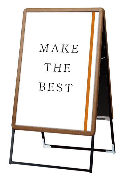 常磐精工 ポスタースタンド ポスターグリップスタンド看板 屋内用 B1 両面 木目 PGSK-B1RM|【店舗用品】