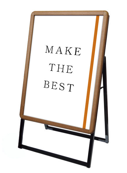 常磐精工 ポスタースタンド ポスターグリップスタンド看板 屋内用 B2 片面 木目 PGSK-B2KM|【店舗用品】