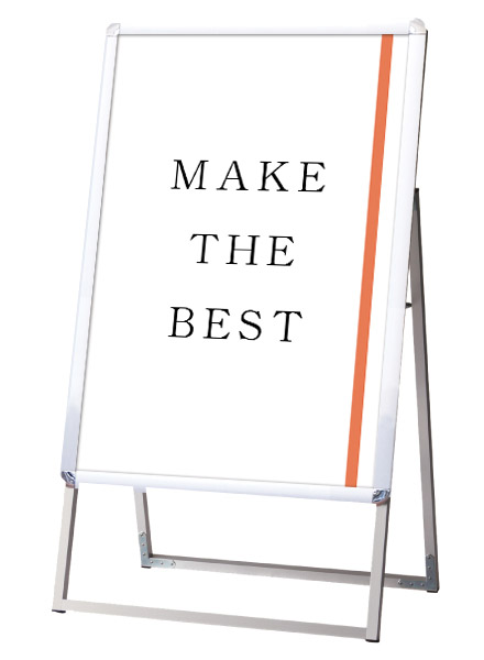 常磐精工 ポスタースタンド ポスターグリップスタンド看板 屋外用 B2片面シルバー PGSK-B2KS-G|【店舗用品】