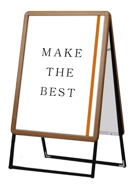 常磐精工 ポスタースタンド ポスターグリップスタンド看板 屋外用 B2 両面 木目 PGSK-B2RM-G|【店舗用品】