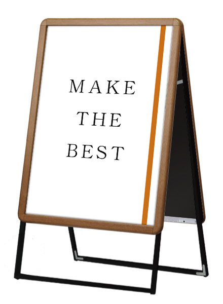 常磐精工 ポスタースタンド ポスターグリップスタンド看板 屋内用 B2 両面 木目 PGSK-B2RM|【店舗用品】