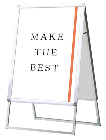 常磐精工 ポスタースタンド ポスターグリップスタンド看板 屋外用 B2両面シルバー PGSK-B2RS-G|【店舗用品】