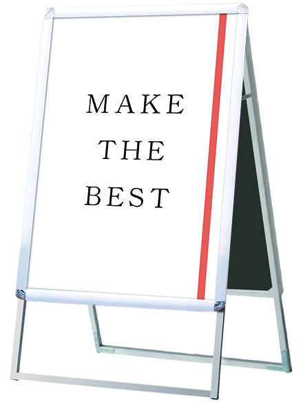 常磐精工 ポスタースタンド ポスターグリップスタンド看板 屋内用 B2両面シルバー PGSK-B2RS|【店舗用品】