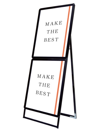 常磐精工 ポスタースタンド ポスターグリップスタンド看板コンビ(屋内用) A1A1片面ブラック PGSKC-A1A1KB|【店舗用品】