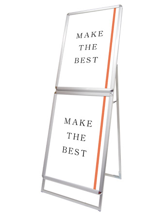 常磐精工 ポスタースタンド ポスターグリップスタンド看板コンビ(屋内用) A1A1片面シルバー PGSKC-A1A1KS|【店舗用品】