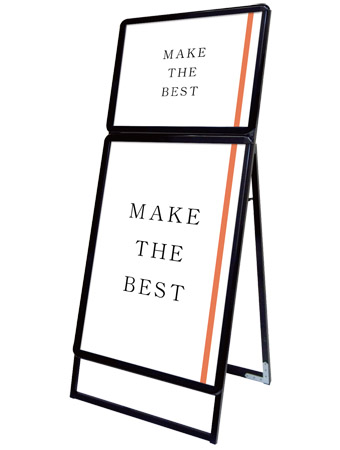 常磐精工 ポスタースタンド ポスターグリップスタンド看板コンビ(屋外用) A2A1片面ブラック PGSKC-A2A1KB-G|【店舗用品】