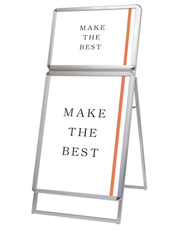 常磐精工 ポスタースタンド ポスターグリップスタンド看板コンビ(屋内用) A2A1片面シルバー PGSKC-A2A1KS|【店舗用品】