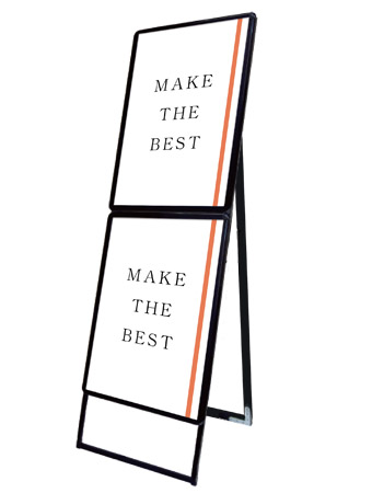 常磐精工 ポスタースタンド ポスターグリップスタンド看板コンビ(屋内用) A2A2片面ブラック PGSKC-A2A2KB|【店舗用品】