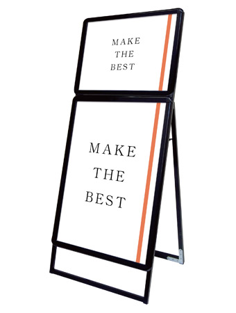 常磐精工 ポスタースタンド ポスターグリップスタンド看板コンビ(屋外用) B2B1片面ブラック PGSKC-B2B1KB-G|【店舗用品】