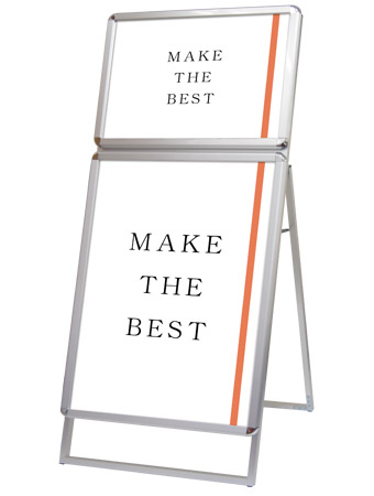 常磐精工 ポスタースタンド ポスターグリップスタンド看板コンビ(屋外用) B2B1片面シルバー PGSKC-B2B1KS-G|【店舗用品】