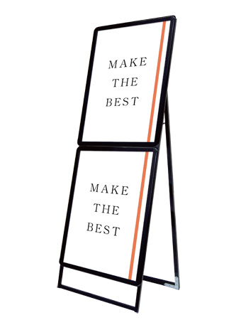 常磐精工 ポスタースタンド ポスターグリップスタンド看板コンビ(屋内用) B2B2片面ブラック PGSKC-B2B2KB|【店舗用品】