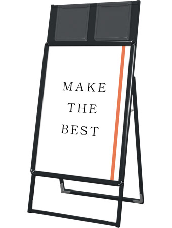 常磐精工 ポスタースタンド ポスターグリップスタンド看板カタログケース付(屋内用) A1片面ブラック PGSKK-A1KB|【店舗用品】