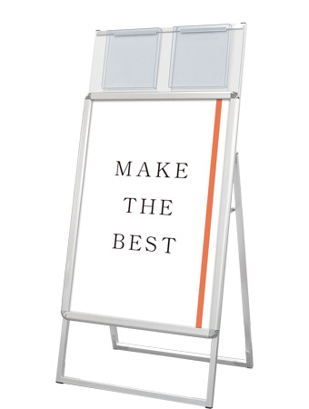 常磐精工 ポスタースタンド ポスターグリップスタンド看板カタログケース付(屋内用) A1片面シルバー PGSKK-A1KS|【店舗用品】