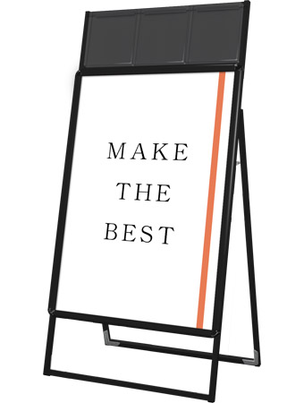 常磐精工 ポスタースタンド ポスターグリップスタンド看板カタログケース付(屋内用) B1片面ブラック PGSKK-B1KB|【店舗用品】