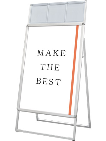 常磐精工 ポスタースタンド ポスターグリップスタンド看板カタログケース付(屋内用) B1片面シルバー PGSKK-B1KS|【店舗用品】