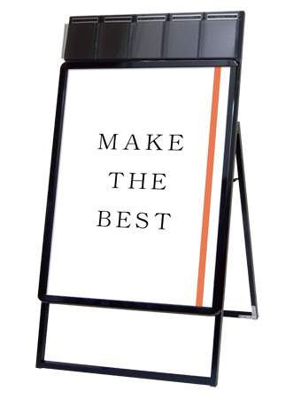 常磐精工 ポスタースタンド ポスターグリップスタンド看板パンフレットケース付(屋内用) A1片面ブラック PGSKP-A1KB|【店舗用品】