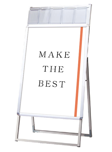 常磐精工 ポスタースタンド ポスターグリップスタンド看板パンフレットケース付(屋内用) A1片面シルバー PGSKP-A1KS|【店舗用品】