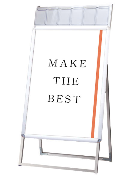 常磐精工 ポスタースタンド ポスターグリップスタンド看板パンフレットケース付(屋内用) B1片面シルバー PGSKP-B1KS|【店舗用品】