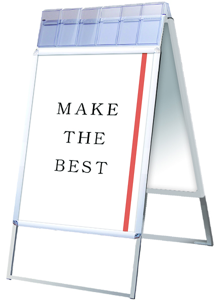 常磐精工 ポスタースタンド ポスターグリップスタンド看板パンフレットケース付(屋外用) B1両面シルバー PGSKP-B1RS-G|【店舗用品】