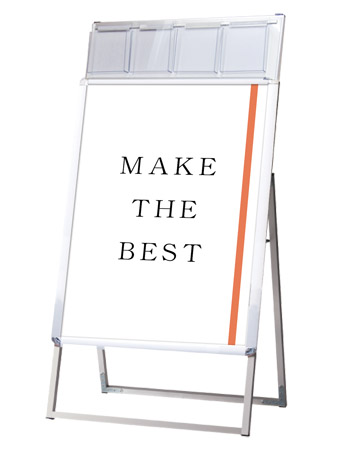 常磐精工 ポスタースタンド ポスターグリップスタンド看板パンフレットケース付(屋内用) B2片面シルバー PGSKP-B2KS|【店舗用品】