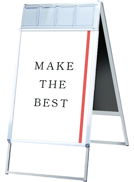 常磐精工 ポスタースタンド ポスターグリップスタンド看板パンフレットケース付(屋内用) B2両面シルバー PGSKP-B2RS|【店舗用品】