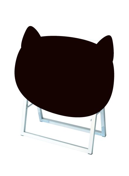 常磐精工 マーカースタンド ポップルスタンド看板シルエット 60×45片面ブラック ネコ形 PPSKSL60X45K-CAFY-B|【店舗用品】