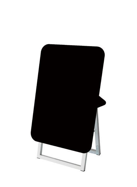 常磐精工 マーカースタンド ポップルスタンド看板シルエット 45×60片面ブラック ふきだし形（右） PPSKSL45X60K-FKR|【店舗用品】