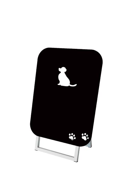 常磐精工 マーカースタンド ポップルスタンド看板シルエット 45×60片面ブラック イヌ形 PPSKSL45X60K-INU|【店舗用品】