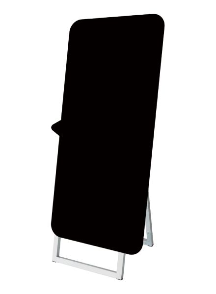 常磐精工 マーカースタンド ポップルスタンド看板シルエット 45×90片面ブラック ふきだし形（左） PPSKSL45X90K-FKL|【店舗用品】