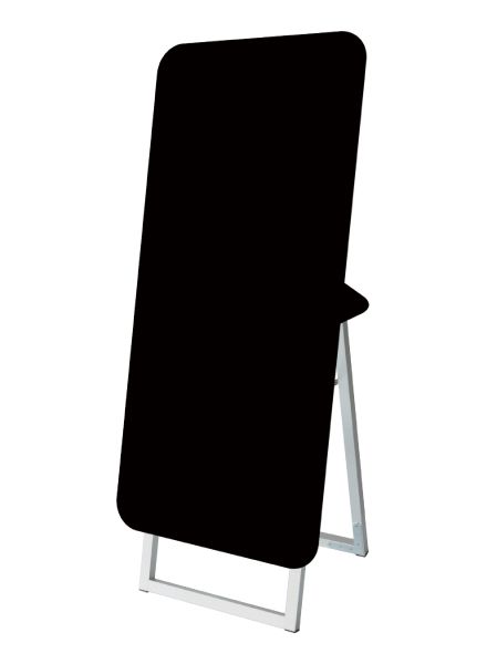 常磐精工 マーカースタンド ポップルスタンド看板シルエット 45×90片面ブラック ふきだし形（右） PPSKSL45X90K-FKR|【店舗用品】